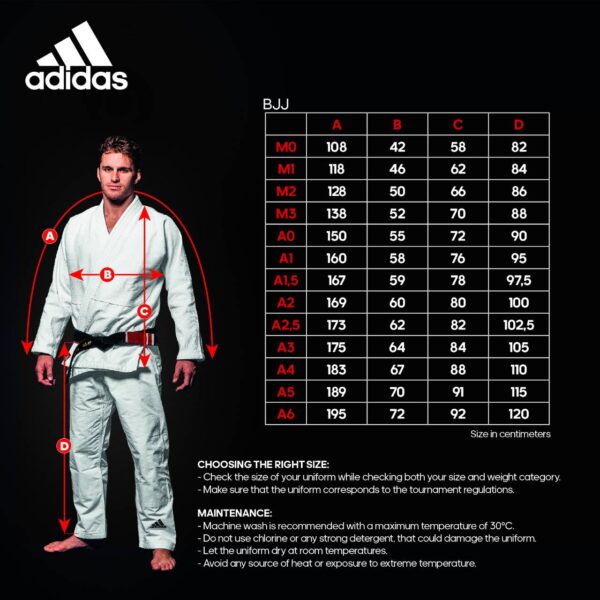 Adidas ชุดยูโด ชุดยูยิตสู ชุด BJJ รุ่น JJ350B